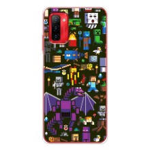 Чехол Майнкрафт на Ulefone Note 12P (AlphaPrint) Minecraft (Коллаж Майнкрафт)