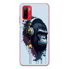Чехол с Обезьянами Ulefone Note 12P - (AlphaPrint) (Горилла в наушниках)