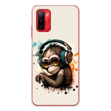 Чехол с Обезьянами Ulefone Note 12P - (AlphaPrint) (Макака в наушниках)