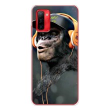 Чехол с Обезьянами Ulefone Note 12P - (AlphaPrint) (В наушниках)