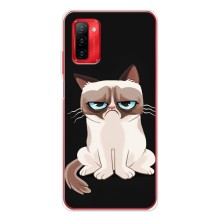 Чехол с принтом для Ulefone Note 12P (AlphaPrint) Модные коты (Грустный кот)