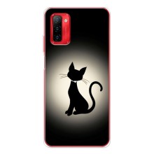 Чехол с принтом для Ulefone Note 12P (AlphaPrint) Модные коты (Силуэт котика)