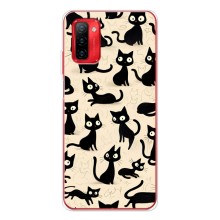 Чехол с рисунком кот на Ulefone Note 12P (Черные коты)