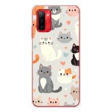 Чехол с рисунком кот на Ulefone Note 12P (Коллаж котов)