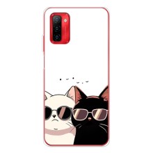 Чехол с рисунком кот на Ulefone Note 12P (Коты в очках)