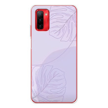 Чехол цветочный дизайн для Ulefone Note 12P – Монстера фиолетовая