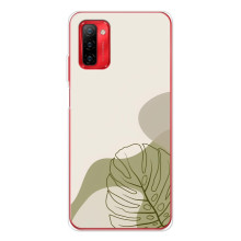 Силиконовый чехол с принтом в цветах на Ulefone Note 12P – Монстера зелёная