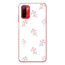 Чехол с розовым рисунком для Ulefone Note 12P (Розовые цветы)