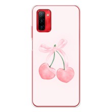 Чехол с розовым рисунком для Ulefone Note 12P (Розовые вишни)