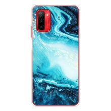Мраморный чехол на Ulefone Note 12P (VPrint) (Голубой мрамор)