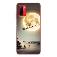 Новогодние, Праздничные Чехлы для Ulefone Note 12P - 2024 год (Санта на луне)