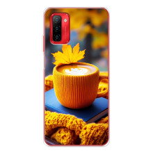 Чехол с уникальным дизайном «Осень с кофе» для Ulefone Note 12P – Кофе с жёлтым