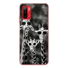Силиконовый чехол с КАРТИНКАМИ лето для Ulefone Note 12P (AlphaPrint) (Жирафы в очках)