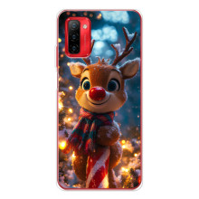 Яркий чехол для Ulefone Note 12P с Зимними Оленятами – Олень в шарфе