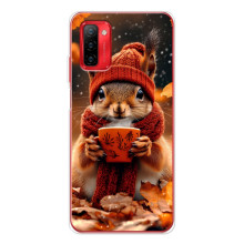 Друкований чохол 'Звірята з кавою' для Ulefone Note 12P – Білка з кавою