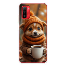 Друкований чохол 'Звірята з кавою' для Ulefone Note 12P – Песик з кавою