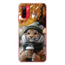 Друкований чохол 'Звірята з кавою' для Ulefone Note 12P – Тигр з кавою