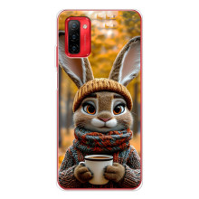 Друкований чохол 'Звірята з кавою' для Ulefone Note 12P – Зайчик з кавою