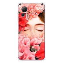 Чехлы (ART) Цветы на Ulefone Note 14 (VPrint) (Глаза в цветах)