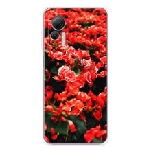 Чехлы с Цветами для Ulefone Note 14 (VPrint) (Цветы красные)