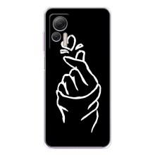 Чехлы (Знак сердечка) на Ulefone Note 14 – Сердце на черном