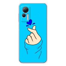 Чехлы (Знак сердечка) на Ulefone Note 14 – Сердце на синем