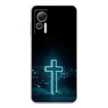 Чехол для Ulefone Note 14 (AlphaPrint) - (Христианские) (Крест и город)
