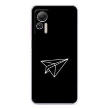 Чехол с картинками на черном фоне для Ulefone Note 14 – Самолетик