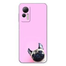 Бампер для Ulefone Note 14 с картинкой "Песики" – Собака на розовом