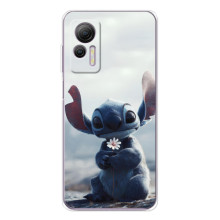 Чехол с рисунком Стич для Ulefone Note 14 – Стич с цветочком