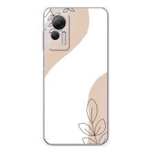 Силконовий чохол з принтом в квітах на Ulefone Note 14 – Нюдовий дизайн