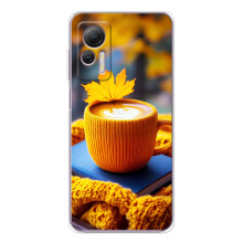 Чехол с уникальным дизайном «Осень с кофе» для Ulefone Note 14 – Кофе с жёлтым