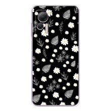 Чехлы с тематикой "ЦВЕТЫ" на Ulefone Note 14 (цветение на чорном)