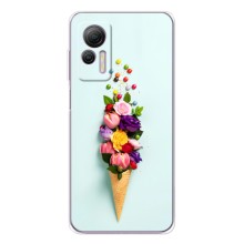 Чехлы с тематикой "ЦВЕТЫ" на Ulefone Note 14 (Цветок-мороженное)