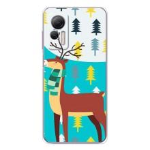 Силіконовий бампер з картинкою звірів для Ulefone Note 14 (Олень із шарфом)