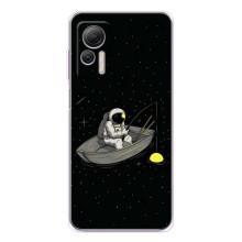 Силиконовый Чехол с принтом "Космонавты" на Ulefone Note 14 – Космонавт на рыбалке