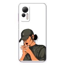Силиконовый Чехол на Ulefone Note 14 с картинкой Стильных Девушек – В зеленом