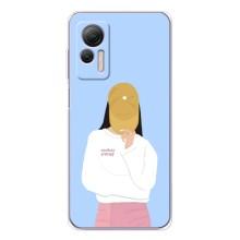 Силиконовый Чехол на Ulefone Note 14 с картинкой Стильных Девушек – Желтая кепка