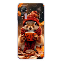 Друкований чохол 'Звірята з кавою' для Ulefone Note 14 – Білка з кавою
