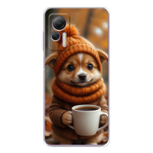 Друкований чохол 'Звірята з кавою' для Ulefone Note 14 – Песик з кавою