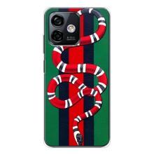 Чехлы ГУЧЧИ для Нот 16 Про (AlphaPrint) (Gucci змия)