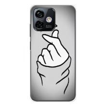 Чехол с принтом для Ulefone Note 16 Pro (AlphaPrint - Знак сердечка)