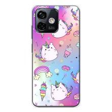 Чохол Unicorn на Ulefone Note 16 Pro – Веселка і Єдинорог