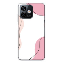 Чехол цветочный дизайн для Ulefone Note 16 Pro – Розовый фон