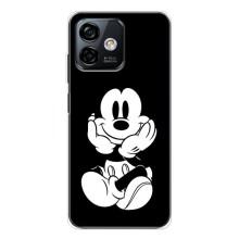 Эксклюзивный чехол для Ulefone Note 16 Pro (AlphaPrint - Мультяшные) (Микки на черном)