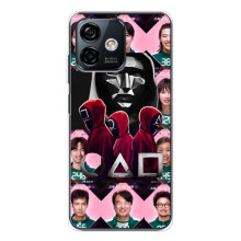 Чехол Гра в кальмара для Ulefone Note 16 Pro – Персонажи игры кальмара