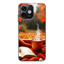 Чехол с уникальным дизайном «Осень с кофе» для Ulefone Note 16 Pro – Кофе и дождь