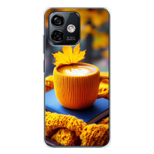 Чехол с уникальным дизайном «Осень с кофе» для Ulefone Note 16 Pro – Кофе с жёлтым