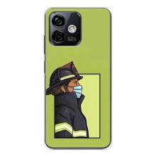 Силиконовый бампер (Работники) на Ulefone Note 16 Pro – Пожарник