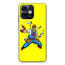 Силиконовый бампер (Работники) на Ulefone Note 16 Pro – Строитель